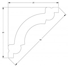 Потолочный плинтус Orac Decor Duropolymer CX124 2 м