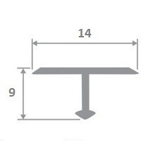 Заказать Латунный Т-профиль ЛПТ-13 2,7 м