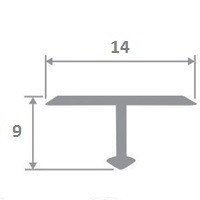 Латунный Т-профиль ЛПТ-13 2,7 м