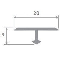 Латунный Т-профиль ЛПТ-18 2,7 м