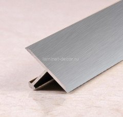 Алюминиевый Т-профиль ПТ-26 серебро матовое браш 2,7 м
