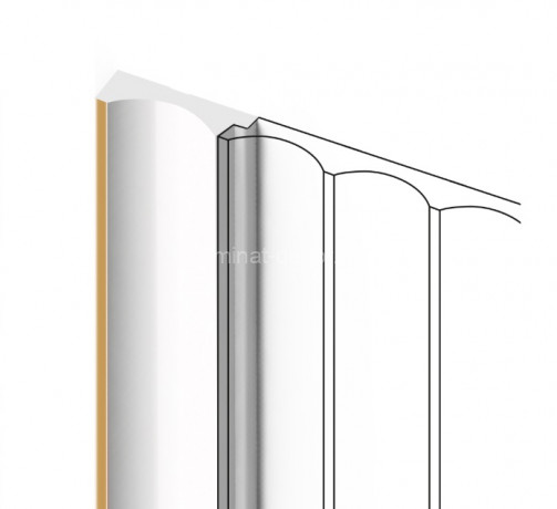 Заказать Финишный молдинг для стеновых панелей HiWood LF139A W41G 12х32 мм белый-бежевый 2,7 м 