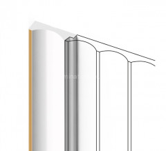 Финишный молдинг для стеновых панелей HiWood LF139A W41G 12х32 мм белый-бежевый 2,7 м