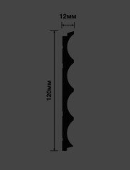 Стеновая панель 120х12 мм Hiwood LV139 W41G белый 2,7м