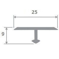 Латунный Т-профиль ЛПТ-26 2,7 м