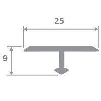 Латунный Т-профиль ЛПТ-26 2,7 м