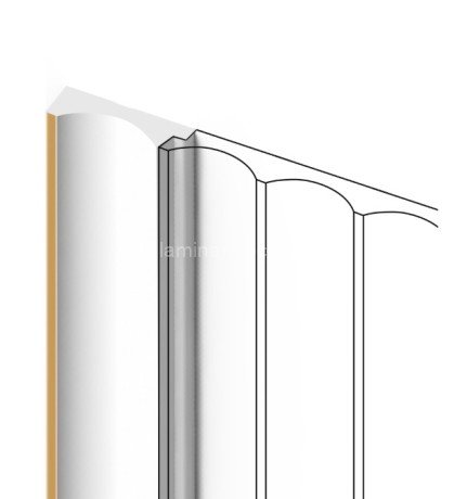 Заказать Финишный молдинг для стеновых панелей HiWood LF139A W49G 12х32 мм белый-бежевый 2,7 м