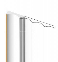 Финишный молдинг для стеновых панелей HiWood LF139A W49G 12х32 мм белый-бежевый 2,7 м