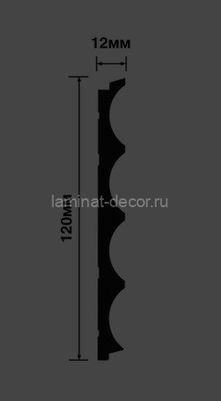 Заказать Стеновая панель 120х12 мм Hiwood LV139 W49G белый 2,7м 