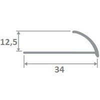 Уголок внешний (раскладка) для плитки ЛПО-12 2,7 м