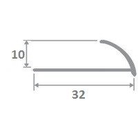 Уголок внешний (раскладка) для плитки ЛПО-9 2,7 м