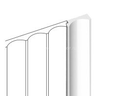 Финишный молдинг для стеновых панелей HiWood LF139B NP 12х34 мм белый 2,7 м