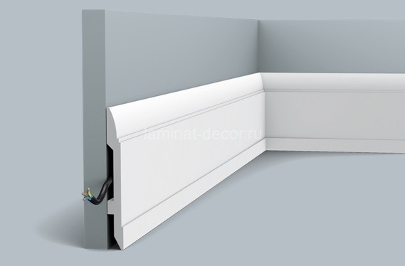 Заказать Напольный плинтус с кабель-каналом гибкий Orac Decor Duropolymer Flex SX104F 2 м 