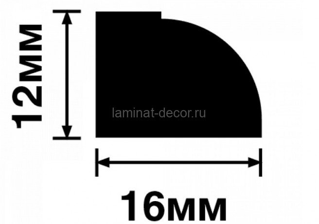 Заказать Молдинг 16х12 мм Hiwood D16V1 белый 2,7м 
