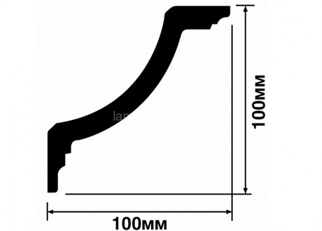 Заказать Потолочный плинтус 100х100 мм Hiwood A141 белый 2м 