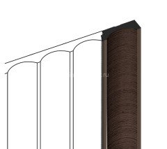 Финишный молдинг для стеновых панелей HiWood LF139B BR354 12х34 мм под дерево 2,7 м