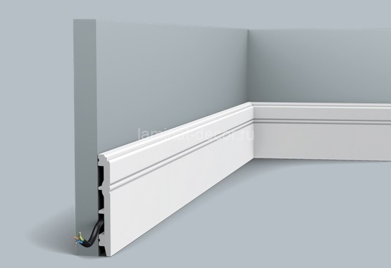 Заказать Напольный плинтус с кабель-каналом гибкий Orac Decor Duropolymer Flex SX105F 2 м 