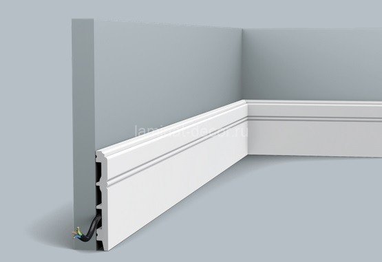 Заказать Напольный плинтус с кабель-каналом гибкий Orac Decor Duropolymer Flex SX105F 2 м 