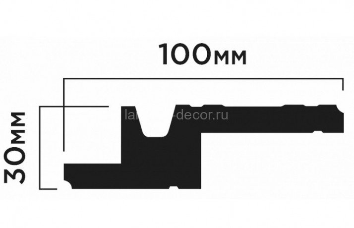 Заказать Потолочный плинтус 100х30 мм Hiwood A100V1 белый 2м 