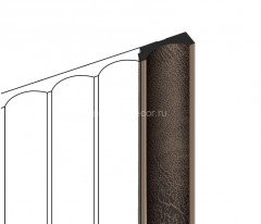 Финишный молдинг для стеновых панелей HiWood LF139B BR405 12х34 мм под дерево 2,7 м