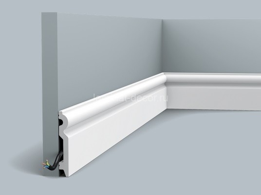 Заказать Напольный плинтус с кабель-каналом гибкий Orac Decor Duropolymer Flex SX137F 2 м