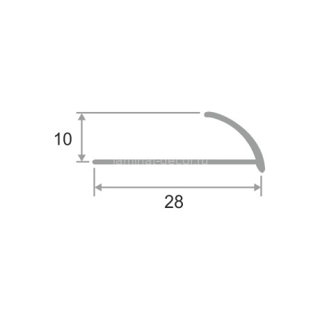 Заказать Латунный профиль С-образный 10 мм ЛПО-10 хром 2,7м 