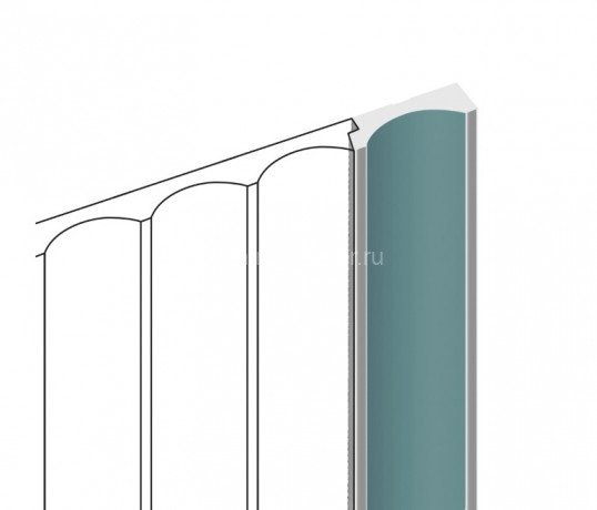 Заказать Финишный молдинг для стеновых панелей HiWood LF139B BU27 12х34 мм зеленый 2,7 м 