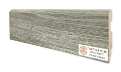 Напольный плинтус МДФ Teckwood цветной Дуб Серебро 75х16х2150 мм