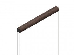 Декоративный молдинг для стен и потолков 15х15 мм HiWood D15V2 BR354 цвет под дерево 2.7м