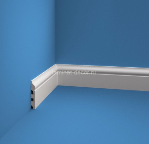 Заказать Напольный плинтус 80 мм Р 080.13 белый 2 м 