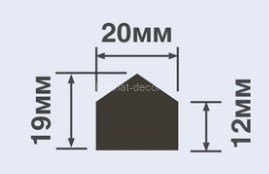 Заказать Молдинг 20х19 мм Hiwood TRN20 белый 2,7 м 