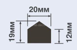 Заказать Молдинг 20х19 мм Hiwood TRN20 белый 2,7 м