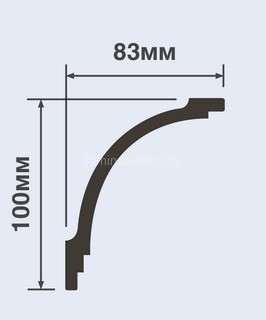 Заказать Потолочный плинтус 100х83 мм Hiwood A130V1 белый 2 м 