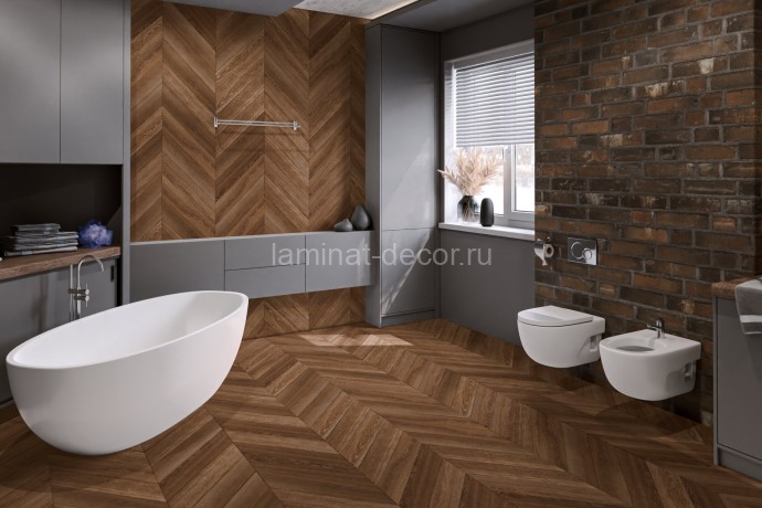 Заказать Ламинат SPC Damy Floor Chevron Шайо DF07-Ch 600 х 127 мм 43 класс 22 шт - 1,676 м2 5 мм 