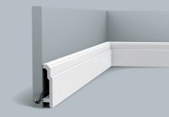 Напольный плинтус с кабель-каналом гибкий Orac Decor Duropolymer Flex SX155F 2 м