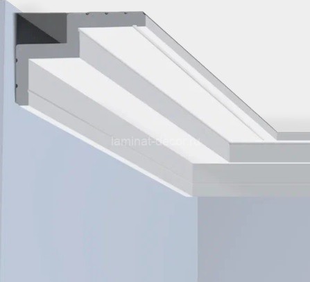 Заказать Потолочный плинтус 102х62 мм Hiwood A101 белый 2 м 