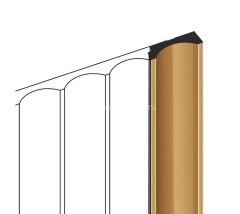 Финишный молдинг для стеновых панелей HiWood LF139B G365 12х34 мм бежевый 2,7 м