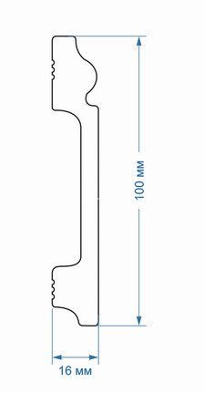 Заказать Напольный плинтус Р 100.16 белый 2 м 