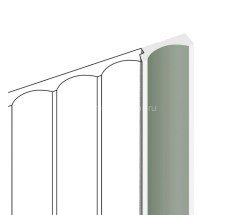 Финишный молдинг для стеновых панелей HiWood LF139B GN69 12х34 мм зеленый 2,7 м