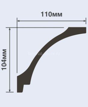 Заказать Потолочный плинтус 110х104 мм Hiwood A151 белый 2 м 