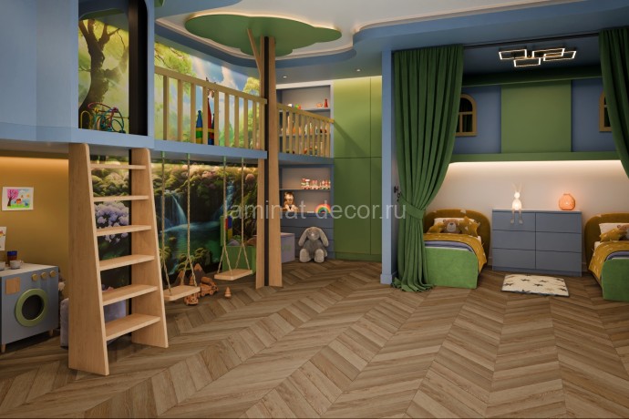 Заказать Ламинат SPC Damy Floor Chevron Лувр DF04-Ch 600 х 127 мм 43 класс 22 шт - 1,676 м2 5 мм 