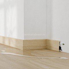 Плинтус для пола ПВХ 80 мм SALAG ALPHA Desert Oak AP8114 пустынный дуб 2.4 м