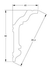 Потолочный плинтус Orac Decor Duropolymer CX176 2 м