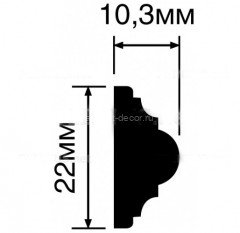 Молдинг 22х10 Hiwood D22V1 2 м