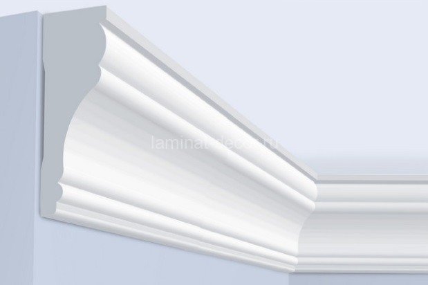 Заказать Потолочный плинтус 110х40 мм Hiwood T1011 белый 2 м 