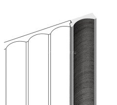 Финишный молдинг для стеновых панелей HiWood LF139B GR26 12х34 мм под дерево 2,7 м