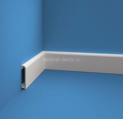 Заказать Напольный плинтус 80 мм РМ 080.16 белый 2 м 