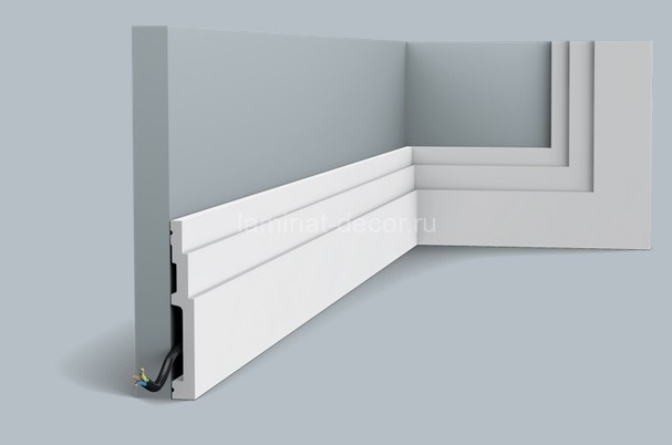 Заказать Напольный плинтус с кабель-каналом гибкий Orac Decor Duropolymer Flex SX180F 2 м 