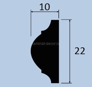 Заказать Молдинг 22х10 мм Hiwood D22 2 м