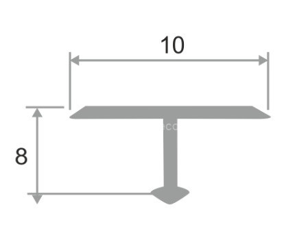 Заказать Алюминиевый Т-профиль ПТ-10 Черный матовый 2,7 м 